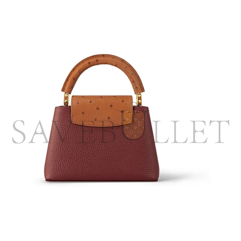 LOUIS VUITTON CAPUCINES MINI WITH OSTRICH HANDLE N81409 (21*14*8cm)